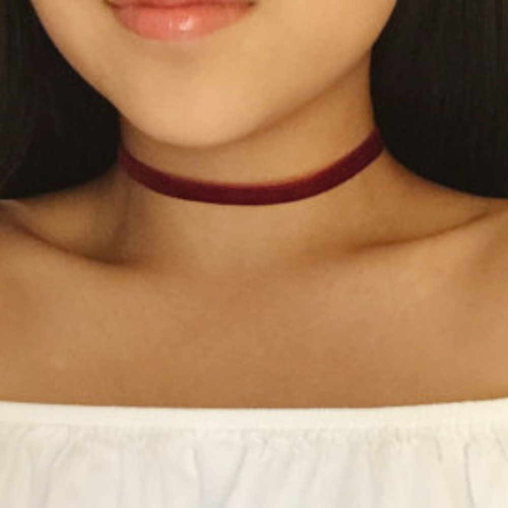 ✨NEW✨ Cocoa Brown Thin Velvet Choker Necklace